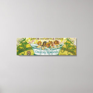 Savon Des Gentils Bebes Soap Label Canvas Print