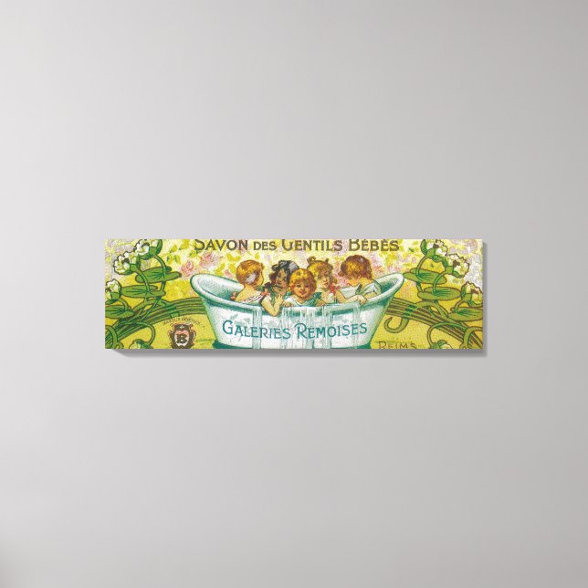 Savon Des Gentils Bebes Soap Label Canvas Print (Front)