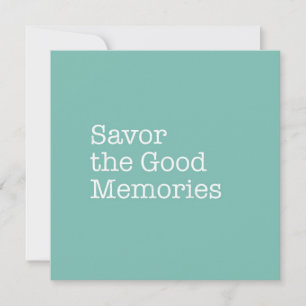 Savor la bonne carte de note de souvenirs