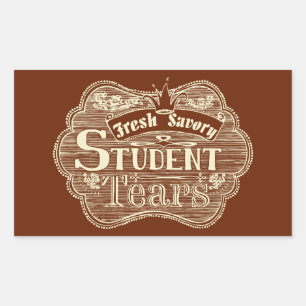 Savory Student Tears Hand Drawn Chalkboard Sticker