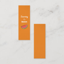 Savory Summer Season Customizable Mini Bookmark 
