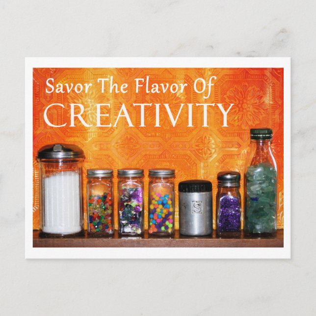 "Savour The Flavour Of Creativity" Photography Postcard (Front)