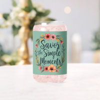 Savour the Simple Moments Boho Floral Quote