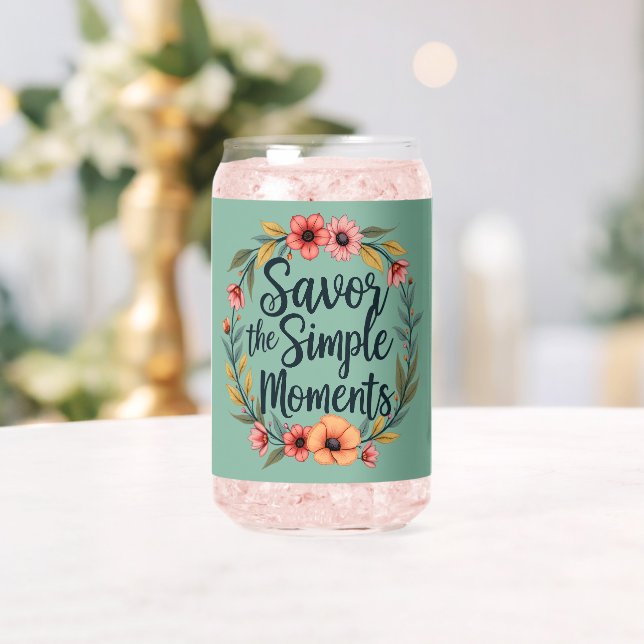 Savourez les moments simples Citation florale Boho (Insitu (Mariage))