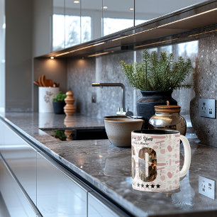 Savouring 60 Years Photo Collage Mug - Custom Name