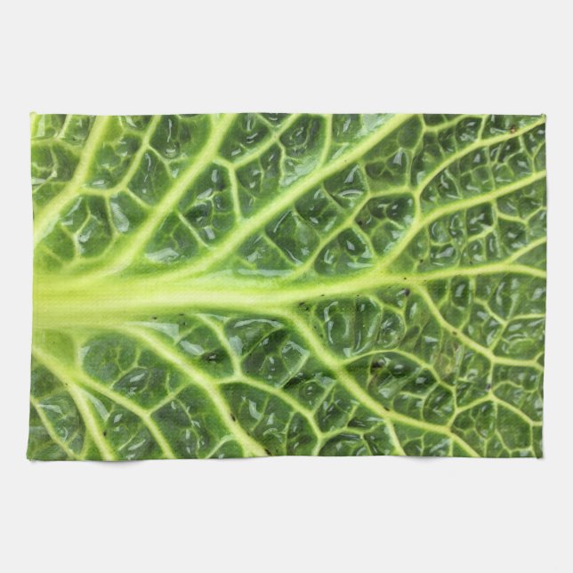 Savoy cabbage berza chou vert kitchen towel (Horizontal)