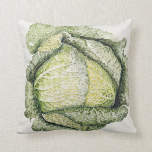 Savoy Cabbage Throw Pillow