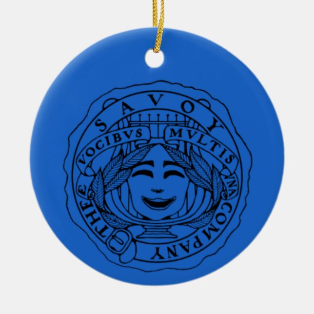 Savoy ceramic ornament blue (Front)