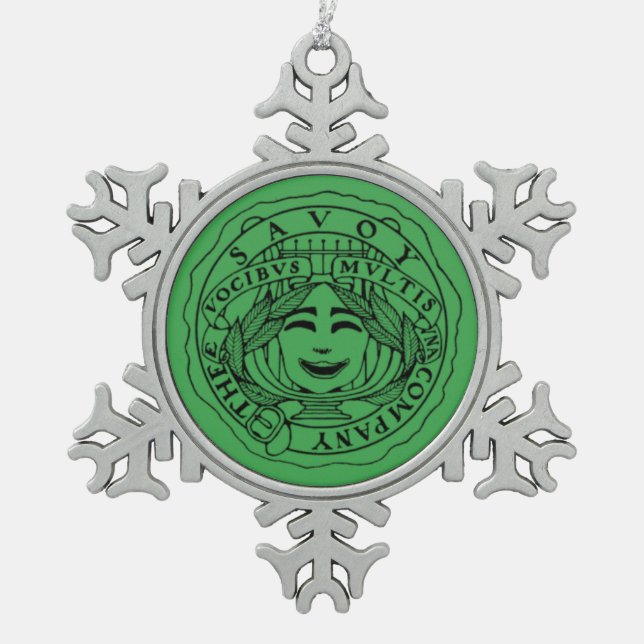 Savoy green Snowflake ornament (Front)
