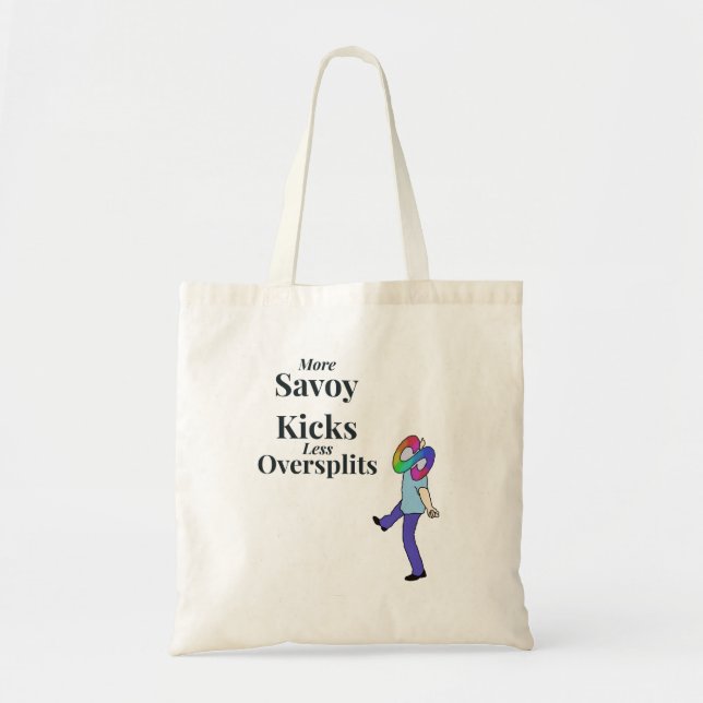 Savoy Kicks vs. Oversplits Budget Tote Bag (Front)