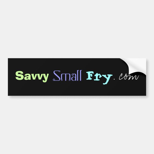 SavvySmallFry.com Bumper Sticker (Front)