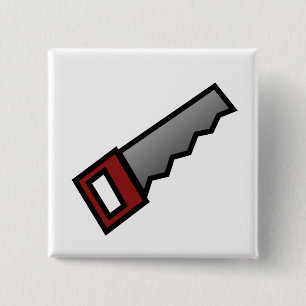 Saw 2 Inch Square Button
