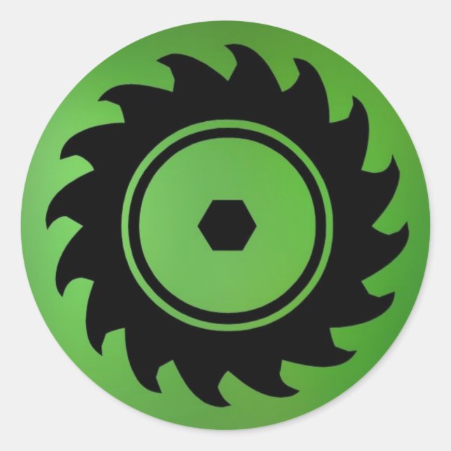 Saw Blade AH2010 Classic Round Sticker (Front)