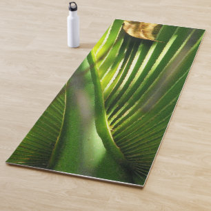 Saw Palmetto and Leaf Yoga Mat