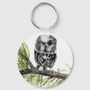 Saw Whet Owl keychain