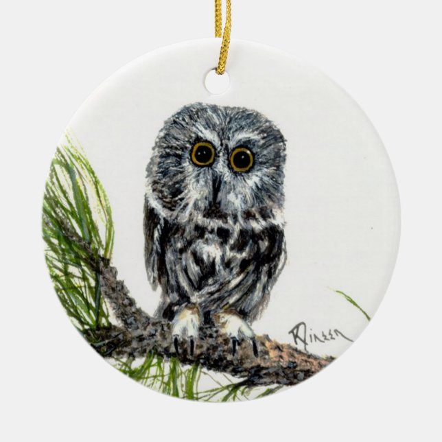 Saw Whet Owl ornament (Front)