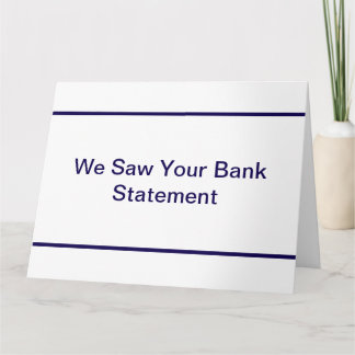 SawBankStatement Card