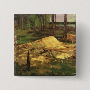 Sawdust Pit, 1876 2 Inch Square Button