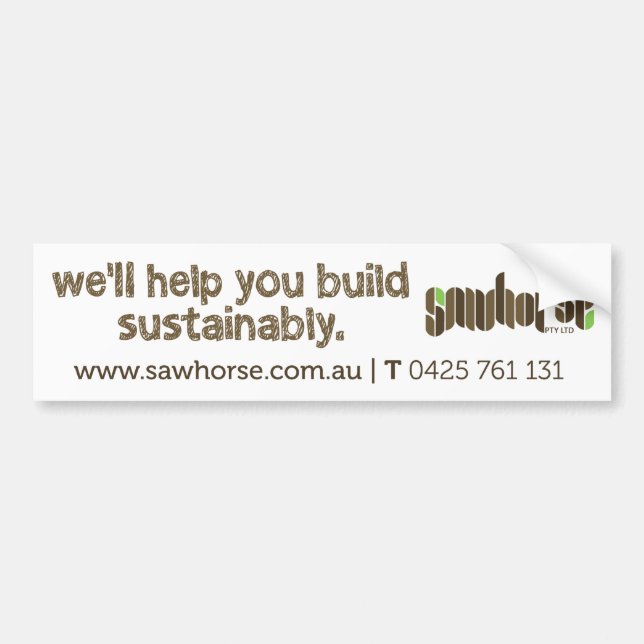Sawhorse Bumper Sticker (Front)