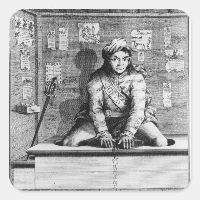 Sawney in the Boghouse, 1745 Square Sticker (Front)