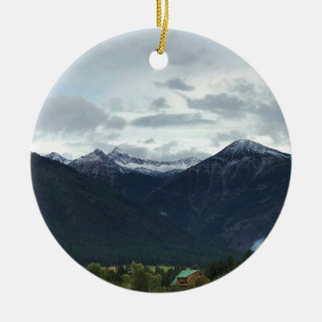 Sawtooth & Hurricane Point, OR Ceramic Ornament (Front)