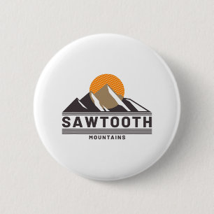 Sawtooth Mountains Idaho Forest Hiking Outdoors 2 Inch Round Button