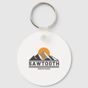 Sawtooth Mountains Idaho Forest Hiking Outdoors Keychain