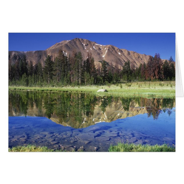 Sawtooth Mountains reflected in Fourth of July (Front Horizontal)
