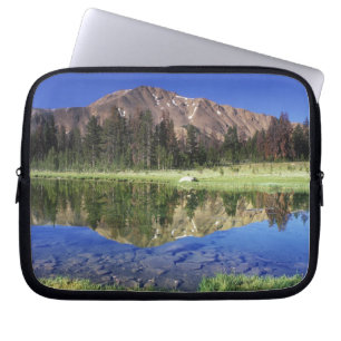 Sawtooth Mountains reflected in Fourth of July Laptop Sleeve