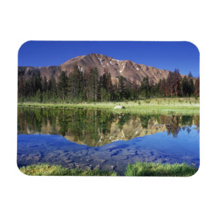 Sawtooth Mountains reflected in Fourth of July Magnet