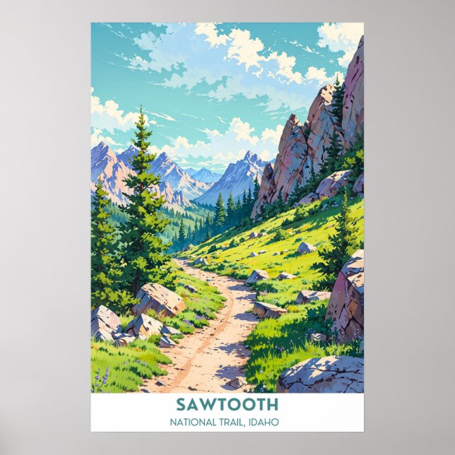 Sawtooth, National Trail, Idaho Poster (Devant)