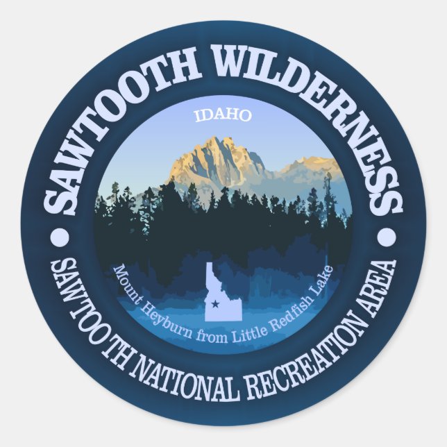 Sawtooth Wilderness Classic Round Sticker (Front)