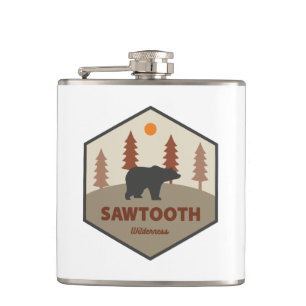 Sawtooth Wilderness Idaho Bear Hip Flask