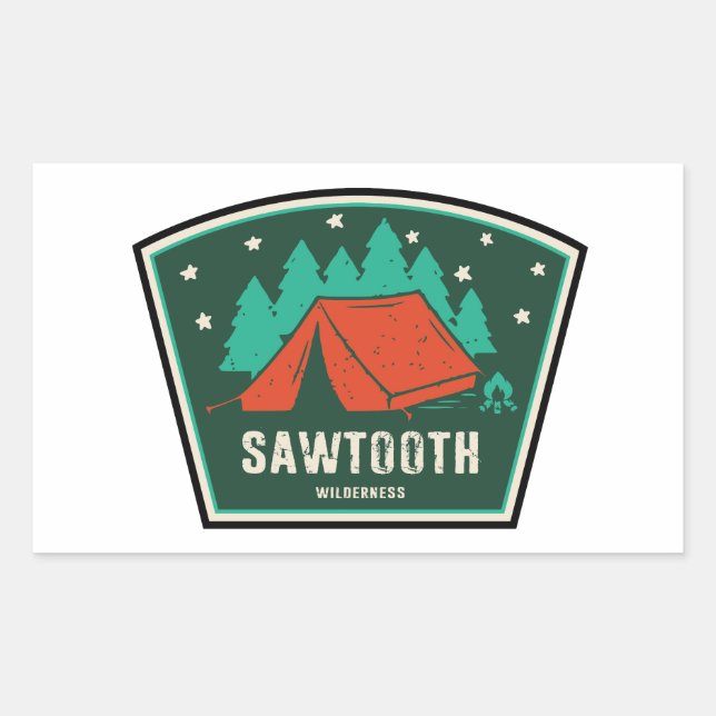 Sawtooth Wilderness Idaho Camping Sticker (Front)