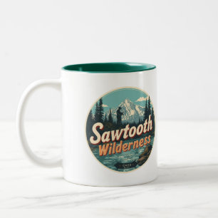 Sawtooth Wilderness Idaho Mountain Hiking Alpin Two-Tone Coffee Mug