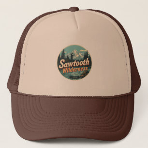 Sawtooth Wilderness Idaho Mountain Hiking Alpine Trucker Hat