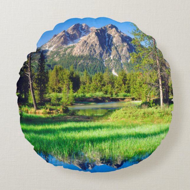 Sawtooth Wilderness Round Pillow (Front)