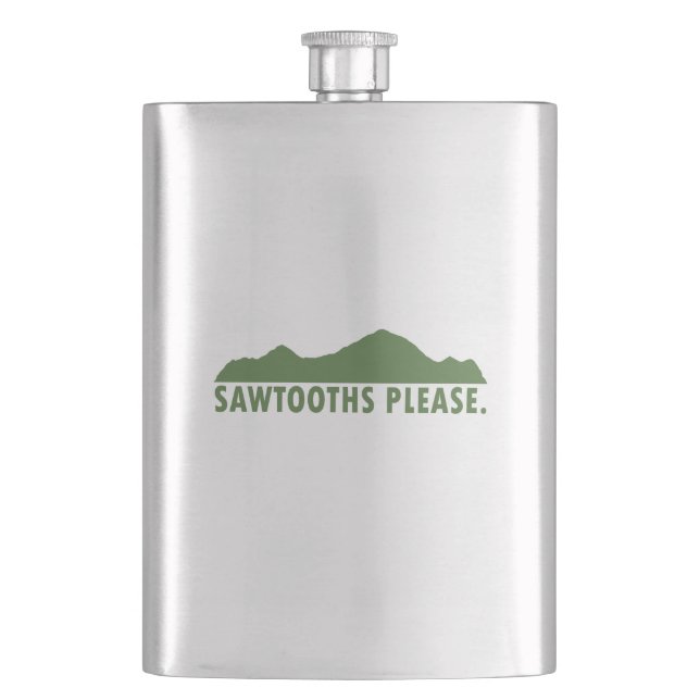 Sawtooths Please Hip Flask (Front)