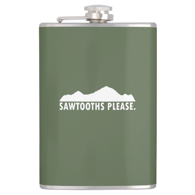 Sawtooths Please Hip Flask (Front)