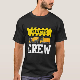 Sawyer Construction Crew Custom Dumptruck Dump Tru T-Shirt