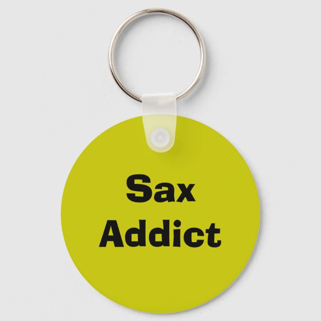 Sax Addict - saxophone Keychain (Front)