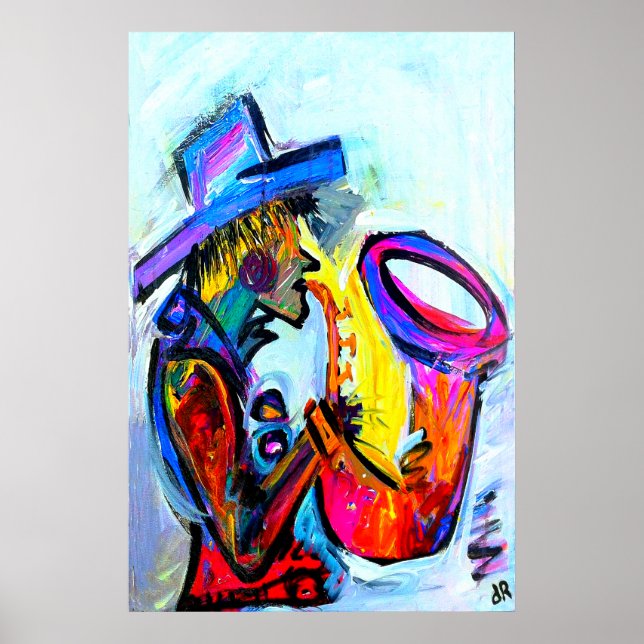 sax an abstract 24x36 poster (Front)