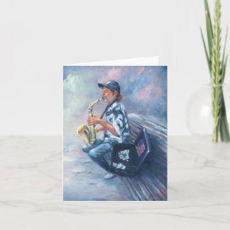 Sax Player Card