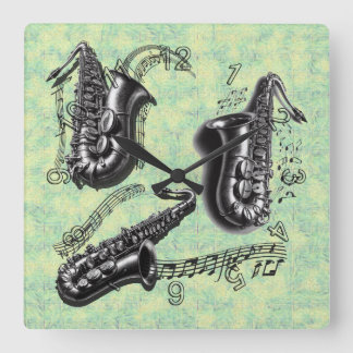 Sax Square Wall Clock