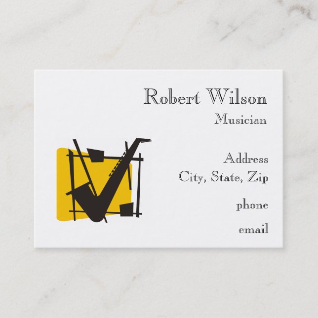 Saxaohone Business Cards (Front)