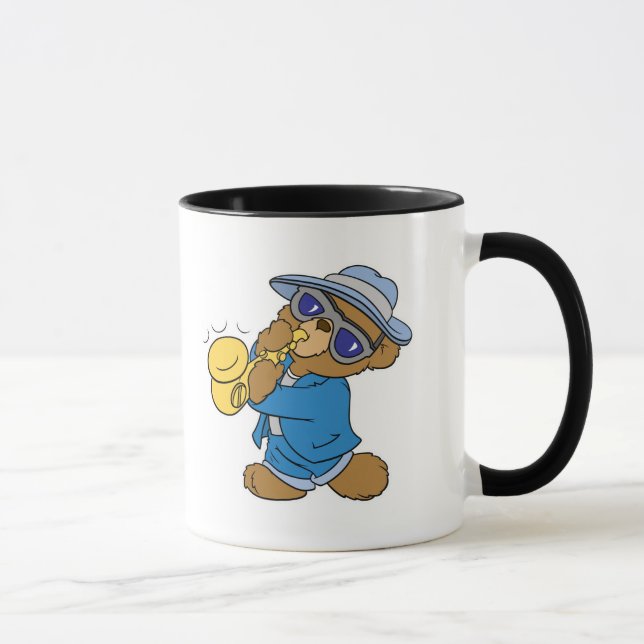 Saxaphone Jazz Blues Bear Mug (Right)