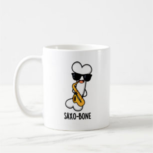 Saxo-bone Funny Bone Funny Music Pun   Coffee Mug