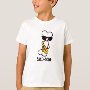 Saxo-bone Funny Bone Funny Music Pun   T-Shirt