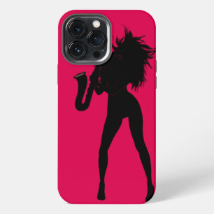 Saxo Jazz Music Girl - Your Colour - Text iPhone 13 Pro Max Case