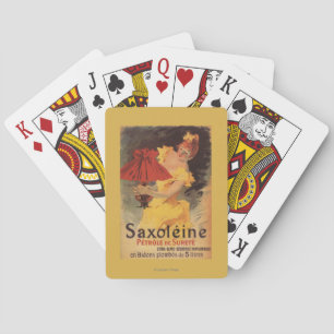 Saxoleine Lamp Oil Red Lampshade Playing Cards